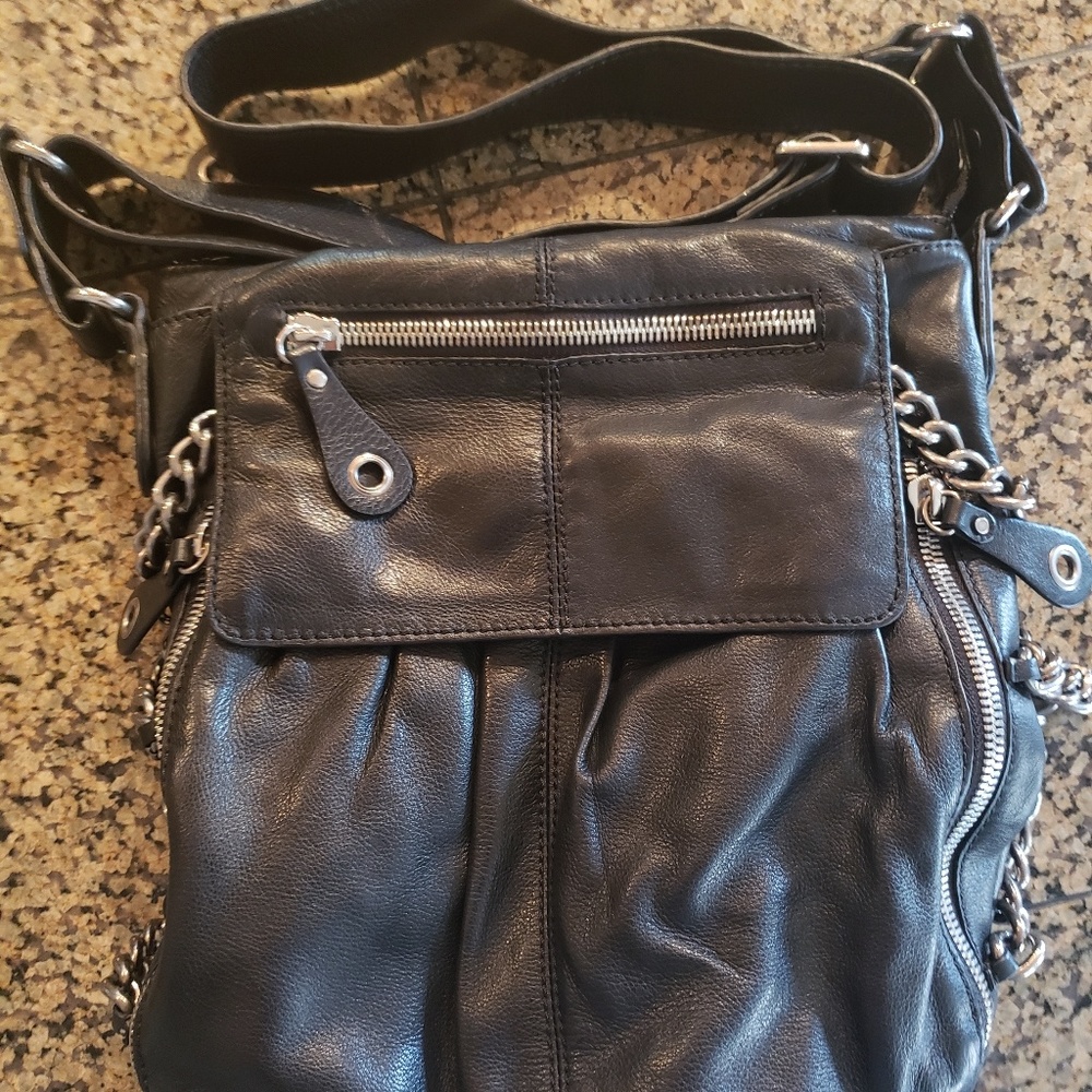 Leather crossbody purse